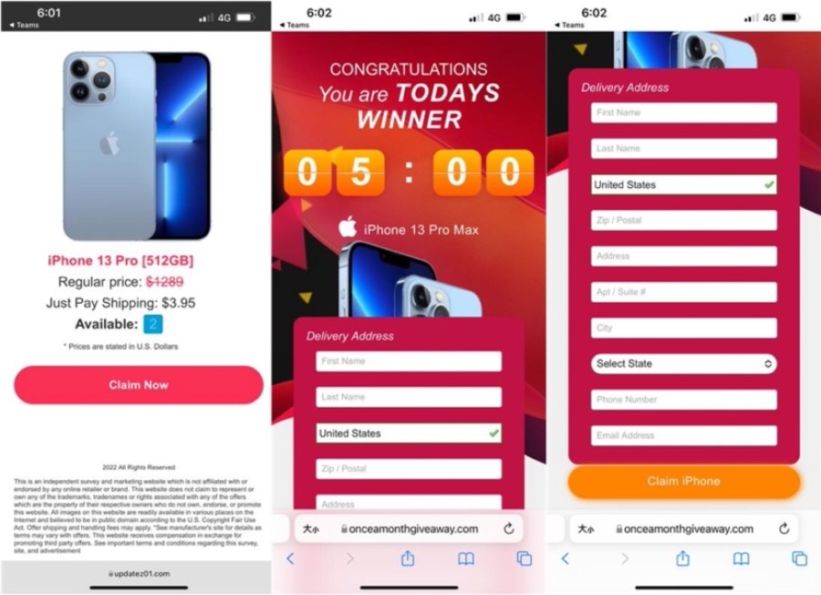 The IRS, Binance, Google, iPhone 13, and Walgreens — Phishing Scams of