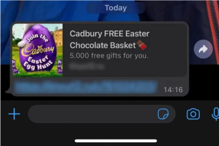 Free Cadbury Easter Chocolate Basket Scam