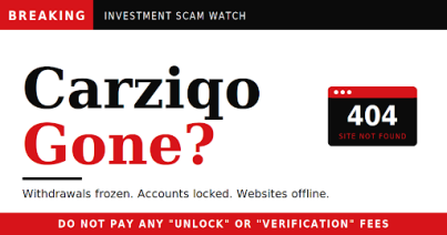 Carziqo的投资项目是否已崩盘？Carziqo退出市场的迹象