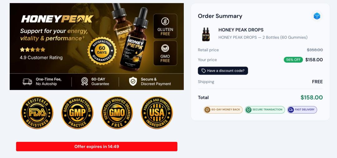 honey-peak-drops-sales-page-screenshot-showing-high-pressure-tactics-and-mention-of-gummies-instead-of-drops-c7d77.jpg