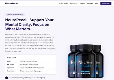 Neuro Recall Review: Is NeuroRecall (NeurRecall) S...