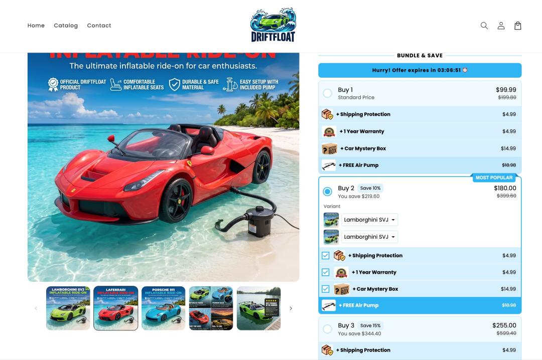 screenshot-from-the-website-selling-driftfloat-to-show-the-product-images-and-heavily-discounted-product-pricing-2b52f.jpg