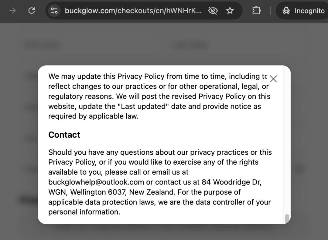 screenshot-of-buckglow-website-privacy-policy-page-showing-its-email-address-and-physical-address-7f2aa.jpg