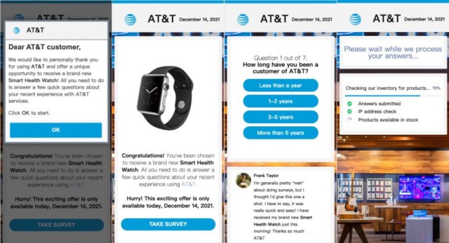 Top 5 Phishing Scams of the Week: Freemans, AT&T, Christmas iPhone 13 ...