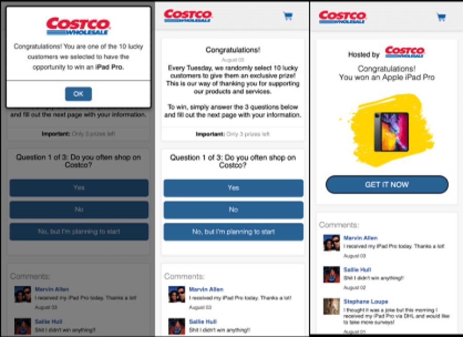 Top 4 Phishing Scams of the Week Costco Raffle, Minnesota State